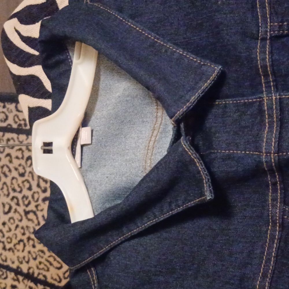 NAVY BLUE BLUE JEAN JACKET NEW, PLUS SIZE 28W BY WOMAN WITHIN - Picture 3 of 7